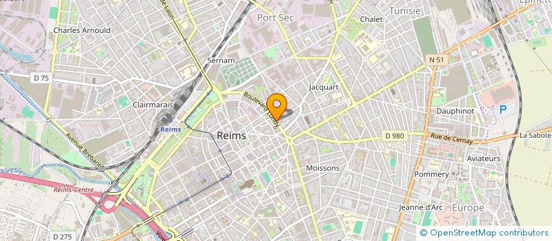 localisation de l'entreprise MADAME FREDERIQUE MARTIN  REIMS