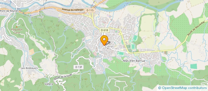 localisation de l'entreprise MADAME FREDERIQUE MOUROT à CERET