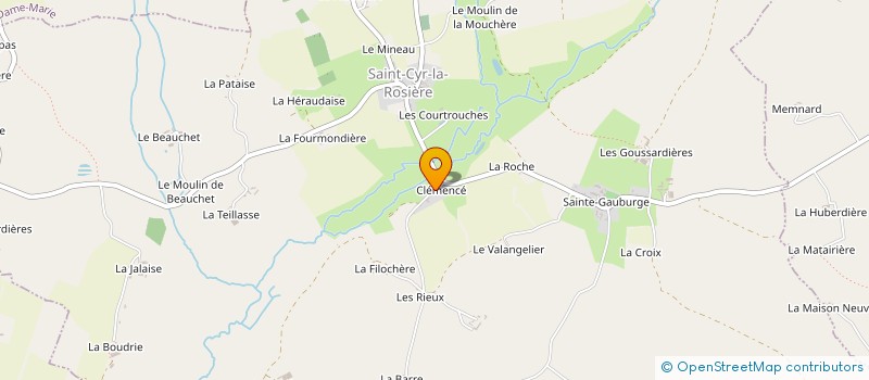 localisation de l'entreprise MADAME FREDERIQUE PALMER à SAINT CYR-LA-ROSIERE