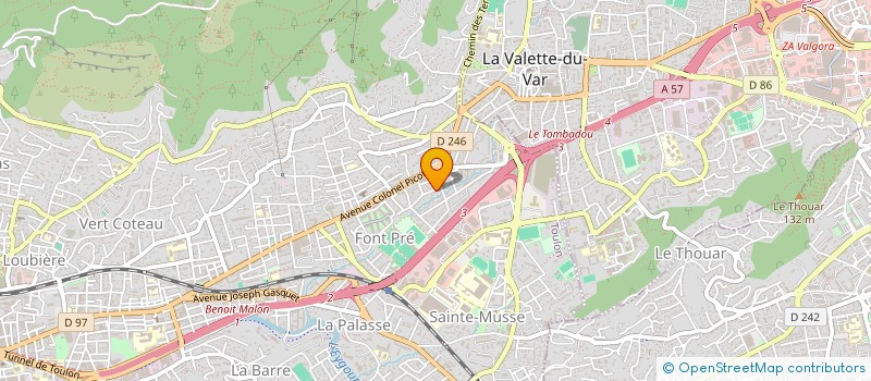 localisation de l'entreprise MADAME FREDERIQUE POULAIN à TOULON