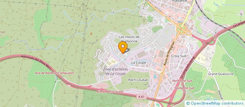 localisation de l'entreprise MADAME FREDERIQUE POURTAU  NARBONNE