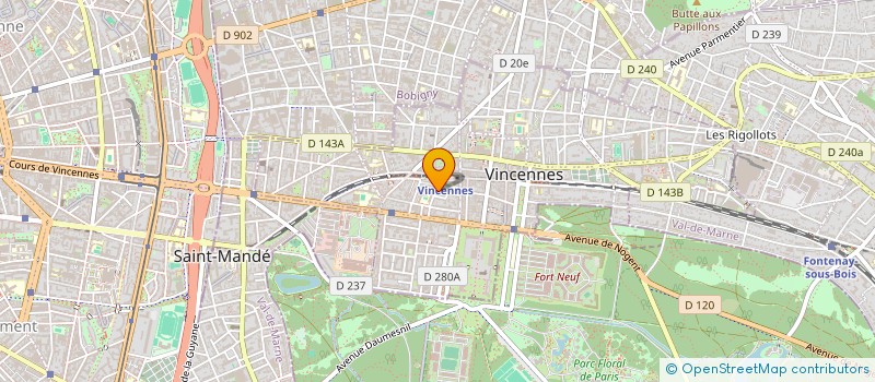 localisation de l'entreprise MADAME FREDERIQUE ROUVEAU  VINCENNES