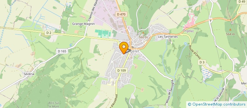localisation de l'entreprise MADAME FREDERIQUE SUILLOT à ORGELET