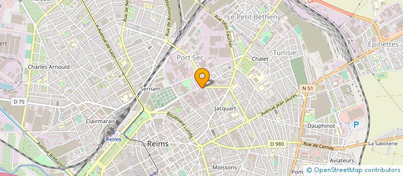 localisation de l'entreprise MADAME FREDERIQUE THOMAS à REIMS