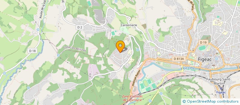 localisation de l'entreprise MADAME FREDERIQUE VAN LABEKE  FIGEAC