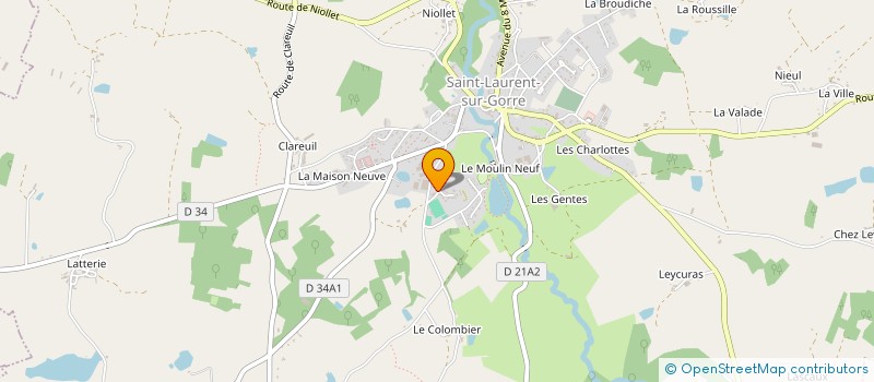 localisation de l'entreprise MADAME FREDERIQUE VERGER à SAINT-LAURENT-SUR-GORRE
