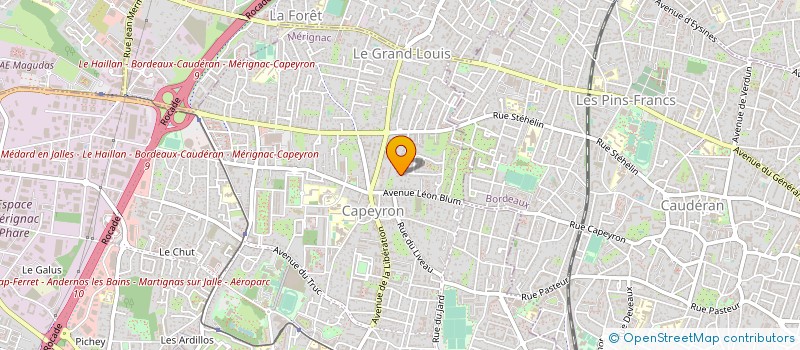 localisation de l'entreprise MADAME FREDERIQUE VINCIGUERRA  MERIGNAC