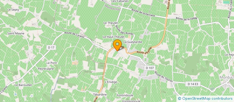 localisation de l'entreprise MADAME GABRIELLE BARRY  THENAC