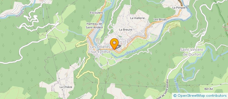 localisation de l'entreprise MADAME GABRIELLE BELLE à LES OLLIERES-SUR-EYRIEUX