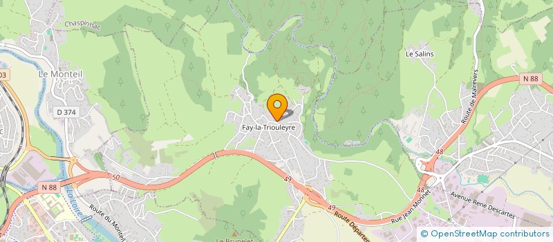 localisation de l'entreprise MADAME GABRIELLE BINAZET  SAINT-GERMAIN-LAPRADE