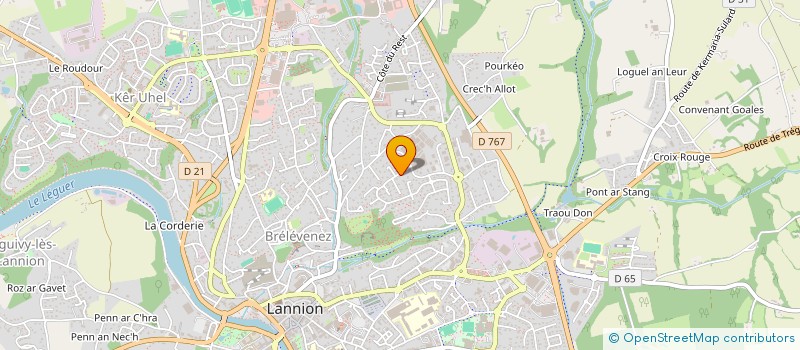 localisation de l'entreprise MADAME GABRIELLE HERVEET  LANNION