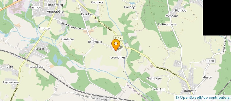 localisation de l'entreprise MADAME GABRIELLE LASSALLE à ST-GEOURS-MAREMNE