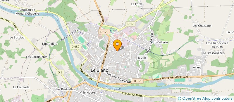 localisation de l'entreprise MADAME GABRIELLE LEBIGRE à LE BLANC