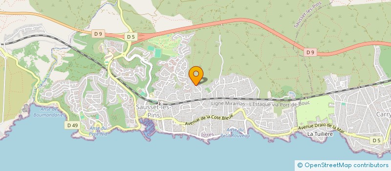 localisation de l'entreprise MADAME GABRIELLE MARTELLI  SAUSSET-LES-PINS