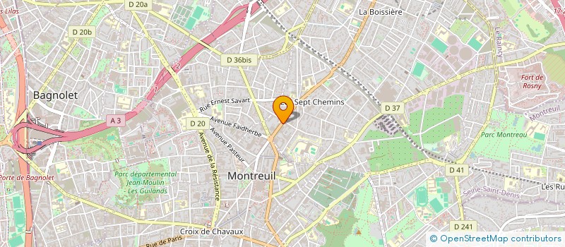 localisation de l'entreprise MADAME GABRIELLE MOURET à MONTREUIL