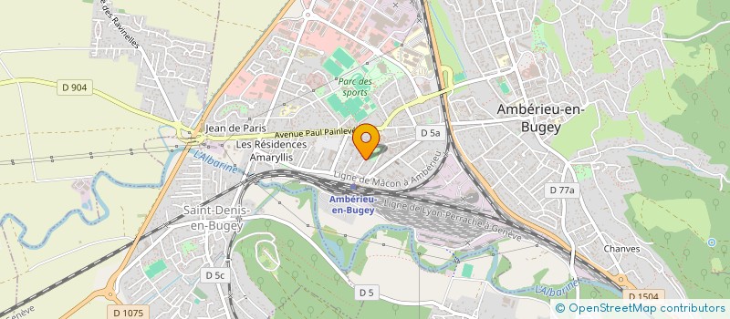 localisation de l'entreprise MADAME GABRIELLE MUTIN  AMBERIEU-EN-BUGEY