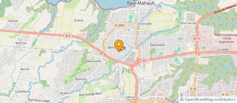 localisation de l'entreprise MADAME GABRIELLE ODACRE  BAIE-MAHAULT