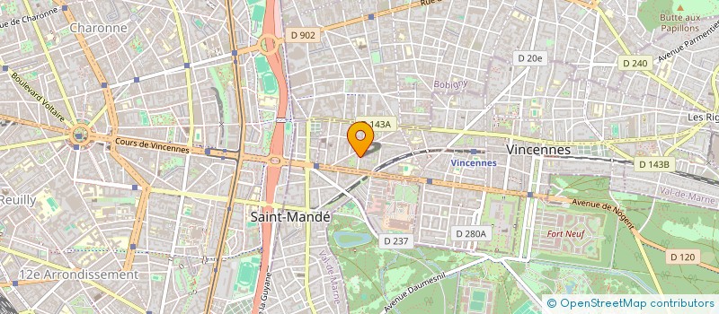 localisation de l'entreprise MADAME GABRIELLE RAYE à VINCENNES