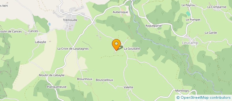 localisation de l'entreprise MADAME GABRIELLE RIVIER à LADINHAC