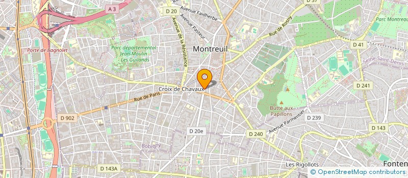 localisation de l'entreprise MADAME GABRIELLE TRAVERSAT à MONTREUIL
