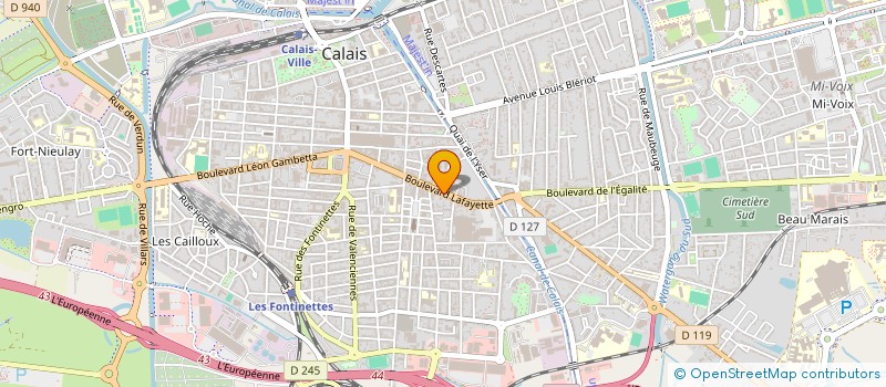 localisation de l'entreprise MADAME GABRYEL COUSTRE  CALAIS