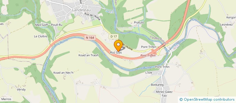 localisation de l'entreprise MADAME GAEDIG HUELLOU  LANDELEAU