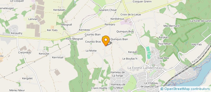 localisation de l'entreprise MADAME GAEL MORVAN à LA FOREST-LANDERNEAU