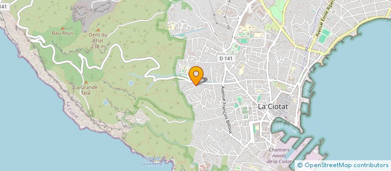 localisation de l'entreprise MADAME GAELLE BERNARD  LA CIOTAT