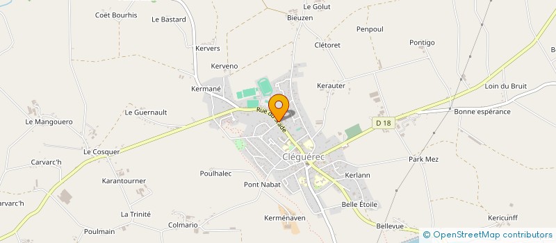 localisation de l'entreprise MADAME GAELLE BOBON  CLEGUEREC