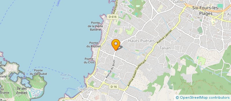 localisation de l'entreprise MADAME GAELLE BOUTET à SIX-FOURS-LES-PLAGES