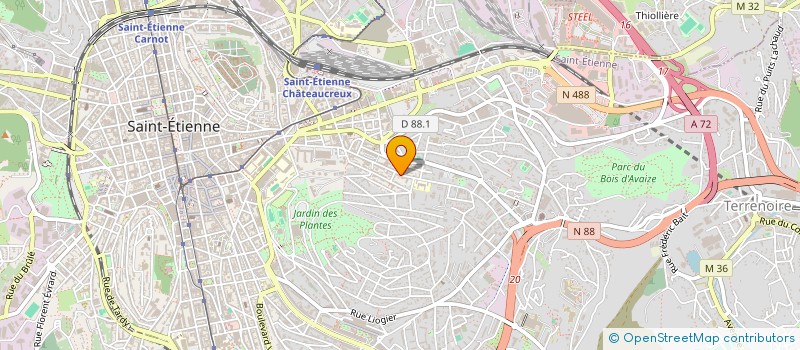 localisation de l'entreprise MADAME GAELLE BOUVIER à SAINT-ETIENNE