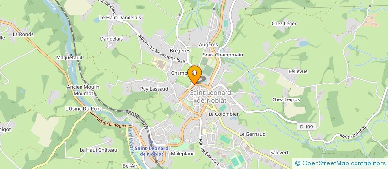 localisation de l'entreprise MADAME GAELLE BRILLANT à SAINT-LEONARD-DE-NOBLAT