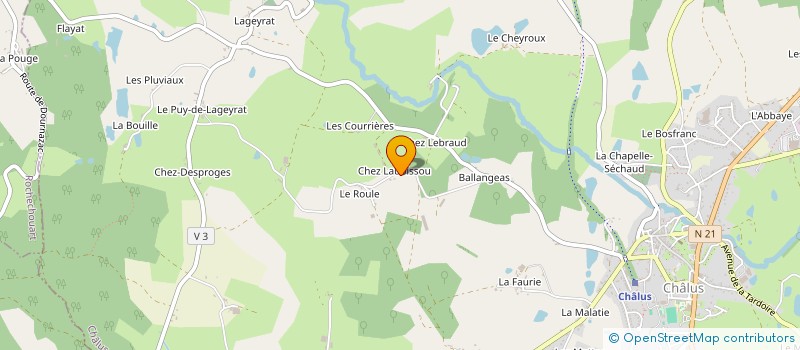localisation de l'entreprise MADAME GAELLE CHABEZ à CHALUS