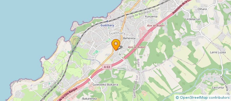 localisation de l'entreprise MADAME GAELLE CHARBONNIER  GUETHARY