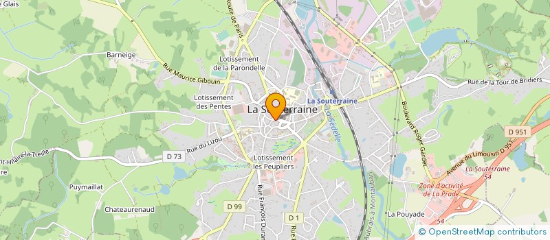 localisation de l'entreprise MADAME GAELLE CHASSERIEAU à LA SOUTERRAINE