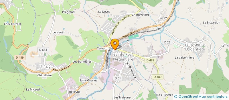 localisation de l'entreprise MADAME GAELLE CHATELARD  SAINTE-FOY-L'ARGENTIERE