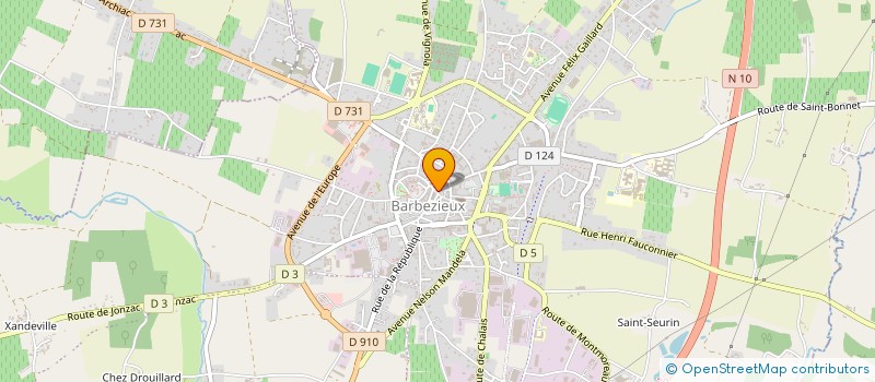 localisation de l'entreprise MADAME GAELLE FONTAINE  BARBEZIEUX-SAINT-HILAIRE