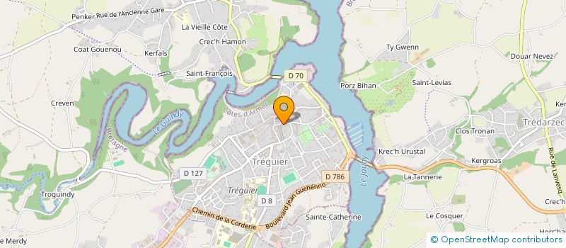 localisation de l'entreprise MADAME GAELLE HENRY  TREGUIER