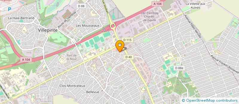 localisation de l'entreprise MADAME GAELLE JOSEPH-SYLVESTRE à VILLEPINTE