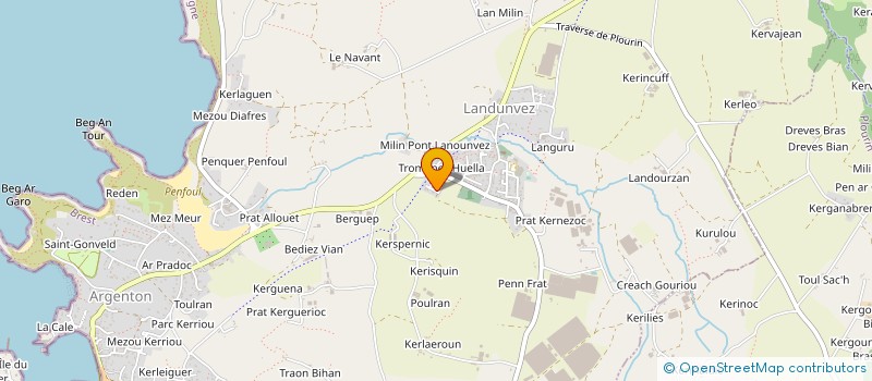 localisation de l'entreprise MADAME GAELLE LE GUEN à LANDUNVEZ