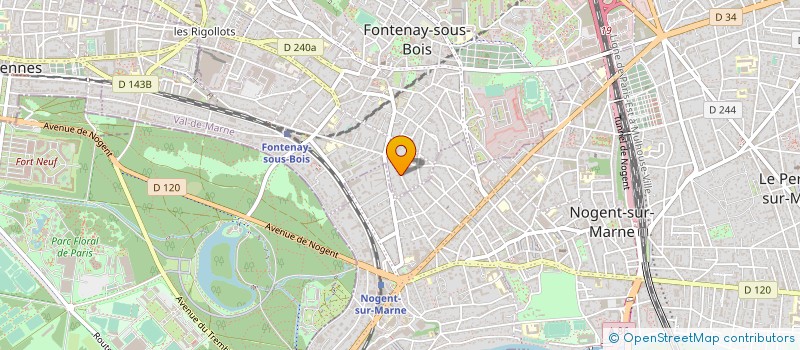 localisation de l'entreprise MADAME GAELLE PIEL à FONTENAY-SOUS-BOIS