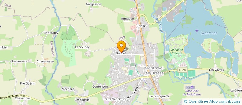 localisation de l'entreprise MADAME GAELLE ROUX à MONTREVEL-EN-BRESSE