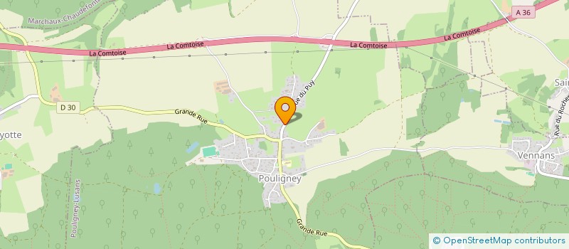 localisation de l'entreprise MADAME GAELLE RUMAIN  POULIGNEY-LUSANS