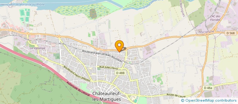 localisation de l'entreprise MADAME GAELLE SALASC  CHATEAUNEUF-LES-MARTIGUES