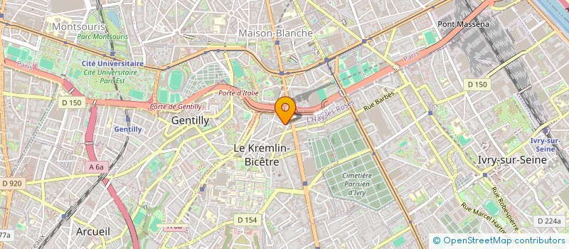 localisation de l'entreprise MADAME GAELLE THOMAS  LE KREMLIN-BICETRE