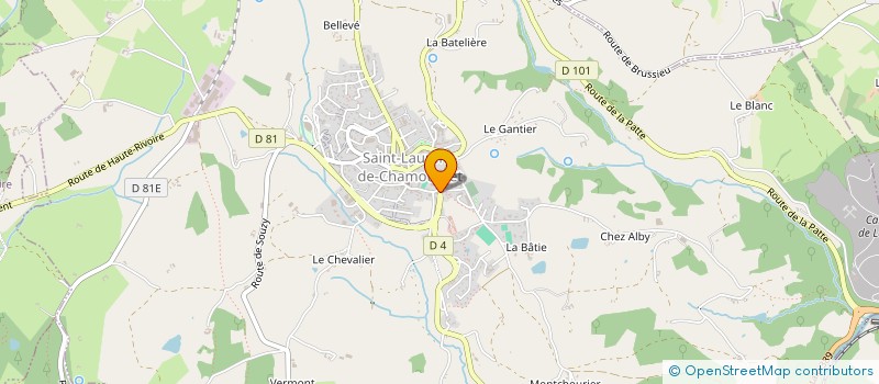 localisation de l'entreprise MADAME GAELLE VIEILLE  SAINT-LAURENT-DE-CHAMOUSSET