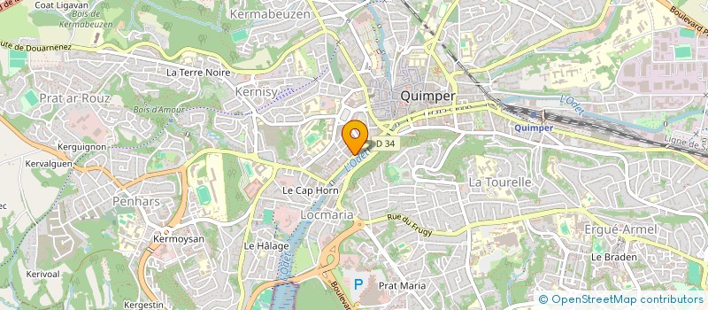 localisation de l'entreprise MADAME GAETANE PIETIN à QUIMPER