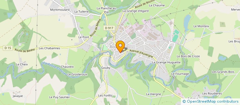 localisation de l'entreprise MADAME GALYNA SUDAKOVA à BOUSSAC