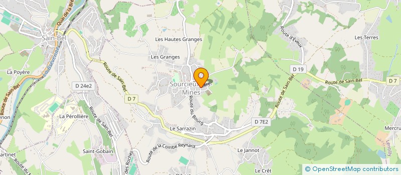 localisation de l'entreprise MADAME GENEVIEVE BARBIER  SOURCIEUX-LES-MINES