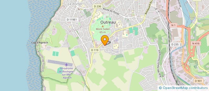 localisation de l'entreprise MADAME GENEVIEVE BEAUGRAND  OUTREAU